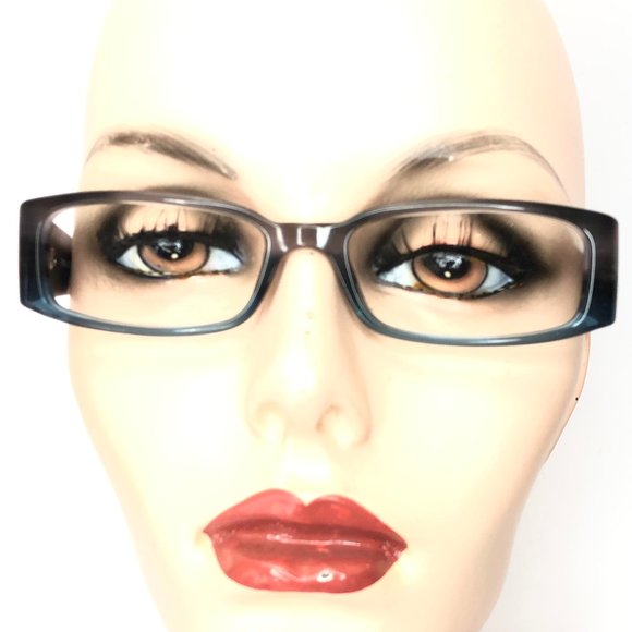 Prada Eyeglasses Gray Glossy Rectangular Frames - Picture 2 of 5